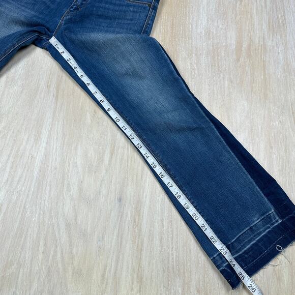 Unpublished Mid Rise Bootcut Raw Ankle 70's Retro Boho Casual Denim Jeans 26 - Picture 12 of 15